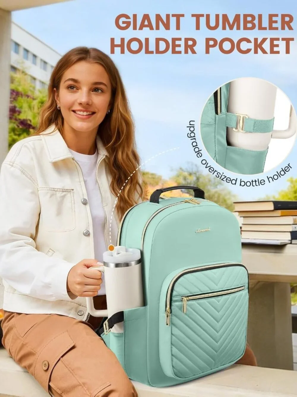 Stylish Quilted Laptop Backpack for Women | Work, Travel & College Bag